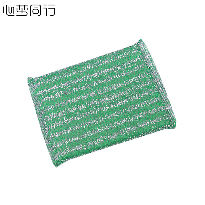 心梦同行刷碗海绵擦加厚 金属钢丝棉洗碗海绵块 刷锅盆神器百洁布 厨房清洁工具 0714/十片/包高清大图