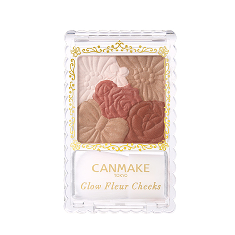 CANMAKE井田 花瓣雕刻五色腮红#10陶砖红色 6g高清大图