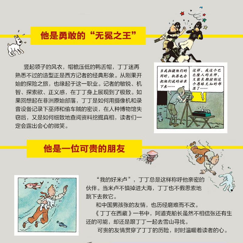 [大开本]丁丁历险记(全套22册) [正版]大开本丁丁历险记全套22册漫画书 埃尔热月球探险 6-8-9-12岁连环画卡高清大图