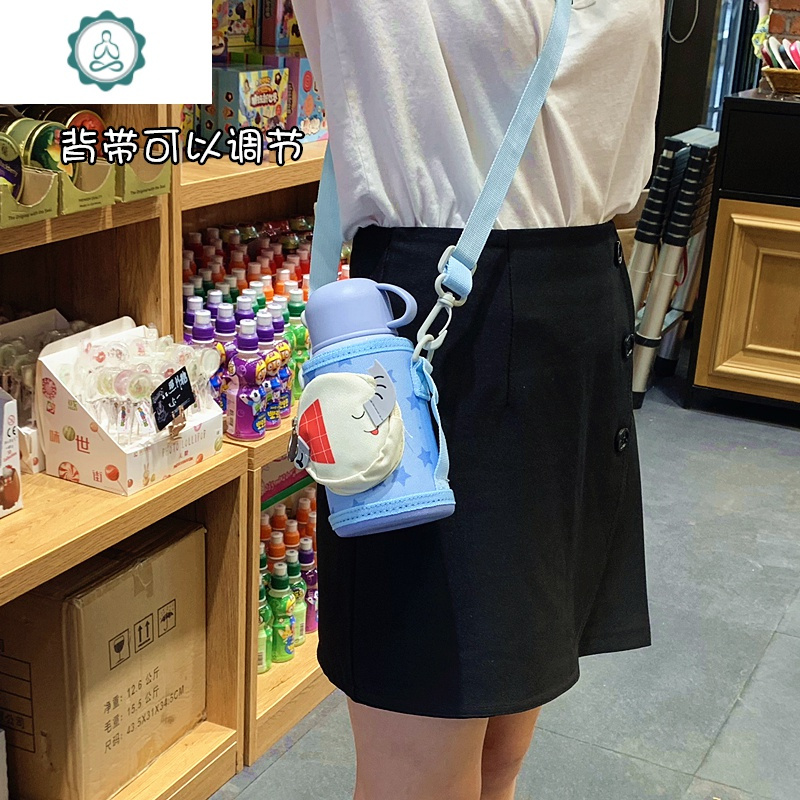 316儿童保温杯带吸管两用便携幼儿园水杯男女小学生可爱卡通杯子 封后