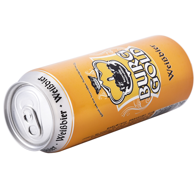 德国进口 金城堡(Burggold)小麦啤酒 500ml*6听 六连包