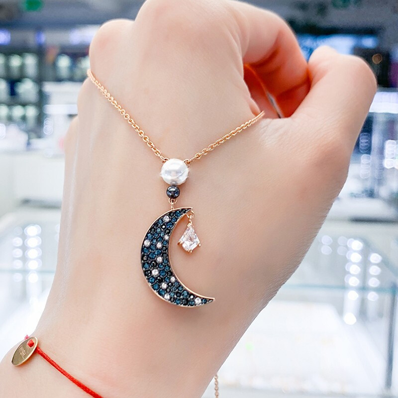 SWAROVSKI施华洛世奇 星月项链女月牙造型神秘月亮浪漫星辰锁骨链