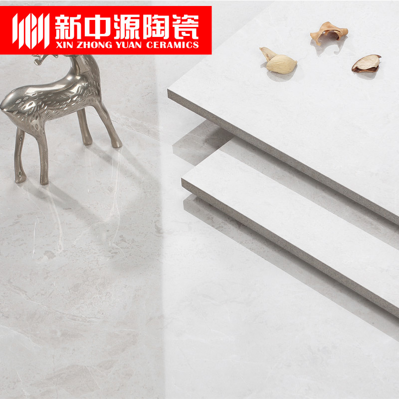 新中源陶瓷通体大理石瓷砖防滑地板砖900x900简约北欧客厅地砖9012
