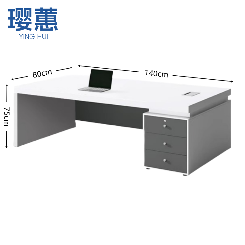 璎蕙 老板桌140*80*75cm张高清大图