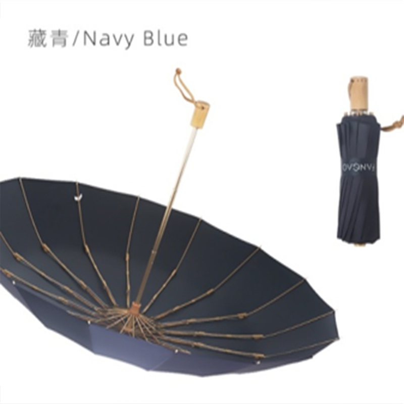 16骨手动]铝合金玻纤 加厚彩胶伞布 木手柄YF-S2021006
