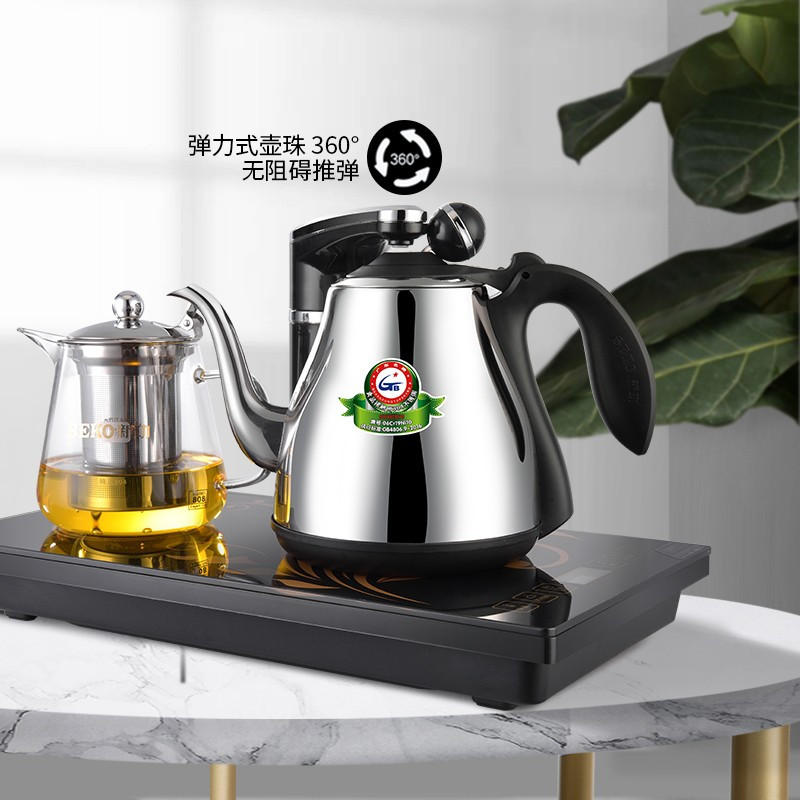 企购优品新功全自动上水电热水壶 保温电水壶套装 智能烧水壶玻璃 煮茶器电茶炉F143