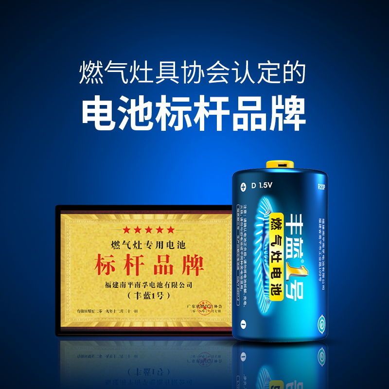 南孚丰蓝1号燃气灶电池天然气一号灶具热水器大号D型电池批发 南孚丰蓝1号-1粒