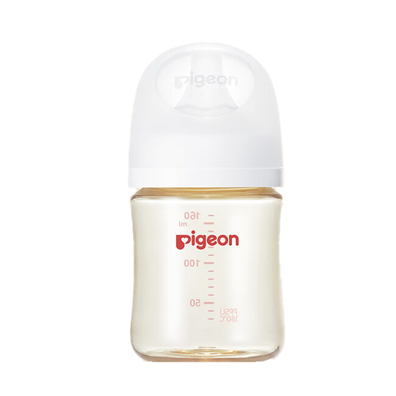贝亲自然实感第3代PRO系列新生婴儿宽口径ppsu奶瓶160ml(带SS奶嘴)AA261