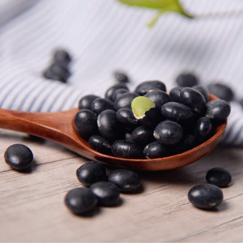 绿帝黑豆表面光滑颗颗饱满大小均匀色泽乌黑香味醇厚豆香馥郁400g高清大图