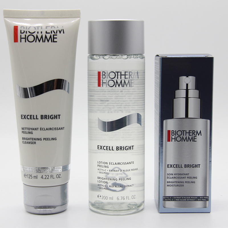 Biotherm碧欧泉男士亮肤三件套装(洁面膏125ml+爽肤水200ml+精华霜50ml)
