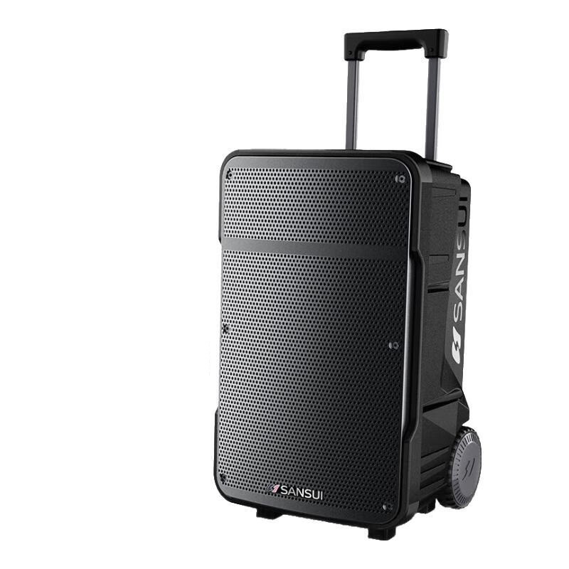山水(SANSUI)A12D12E15户外拉杆大功率音响 移动蓝牙露营重低音炮音箱 山水A08(8吋音响+双话筒)高清大图
