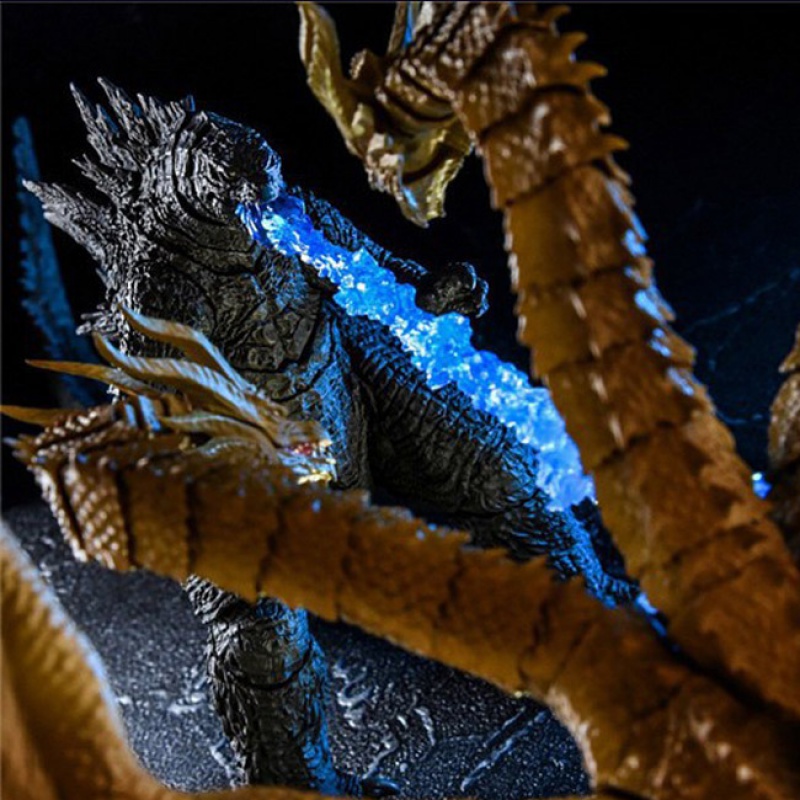 NECA2019新哥斯拉2怪兽手办SHM基多拉三头龙模型玩具玩偶软胶 恐龙哥斯拉15cm 国产高清大图