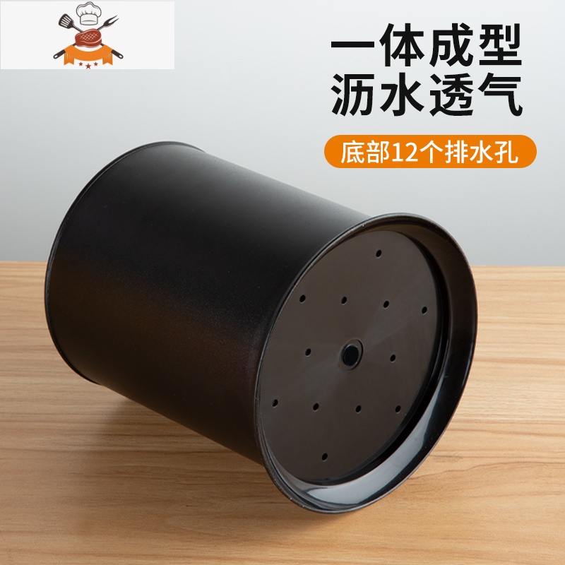 果纳塑料筷子筒奶茶店吧台收纳盒厨房餐具刀叉座沥水架商用勺子盒 敬平 黄色筷子筒餐具架高清大图