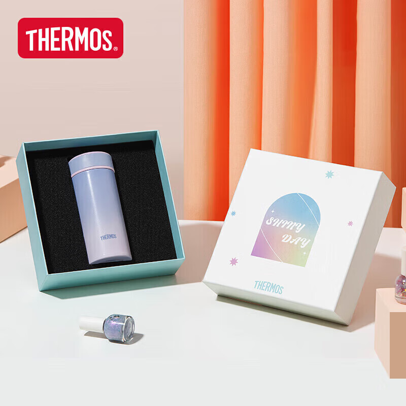 膳魔师(THERMOS)美甲杯250ml不锈钢保温杯小巧口袋杯百搭杯TCOG-250 MNG清晨蓝...高清大图