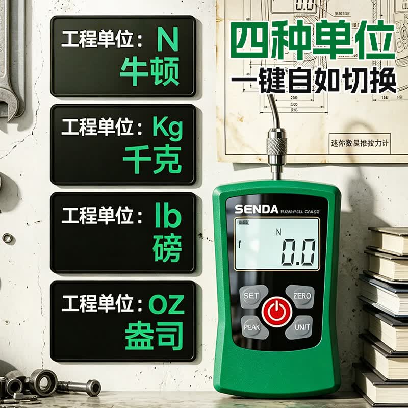 胜达拉力计数显式拉拔测试仪高精度压力拉力检测仪手持便捷式高清大图