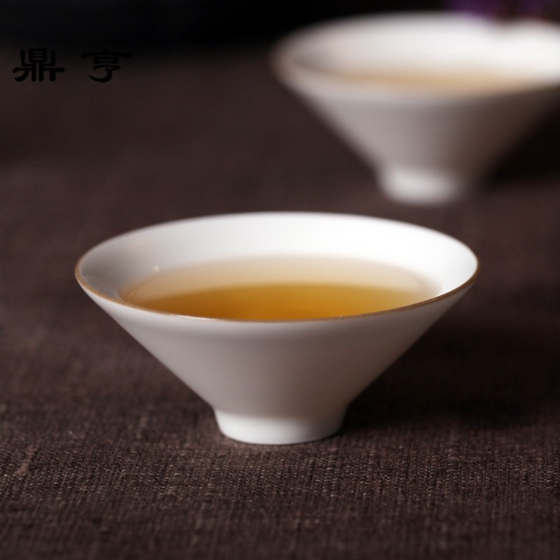 鼎亨白瓷盖碗套组景德镇陶瓷家用功夫茶具套装普洱大号三才盖碗