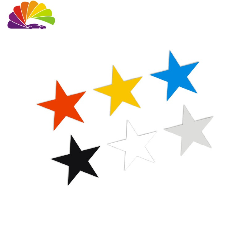 舒适主义反光五角星汽车贴纸创意个性装饰贴纸车车身保险杠遮挡划痕车