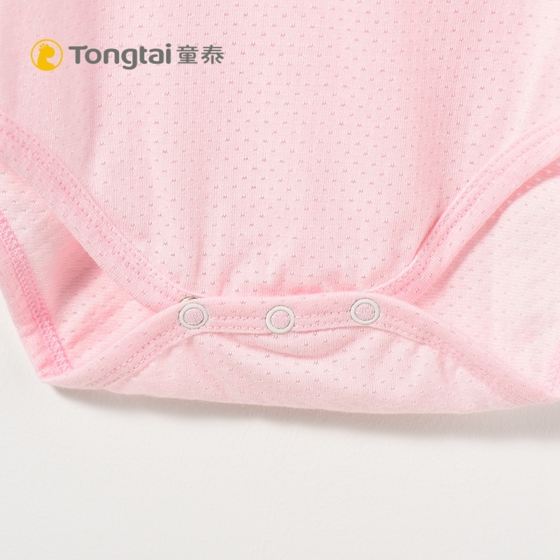 童泰TONGTAI婴幼儿内衣婴儿半袖连体衣3-18个月宝宝三角爬服哈衣包屁衣婴幼儿通用80cm
