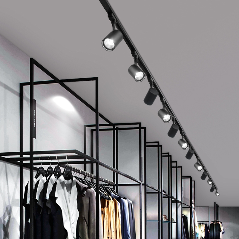 温特雷特led明装射灯cob轨道灯服装店铺背景墙展厅聚光灯导轨灯7w20w