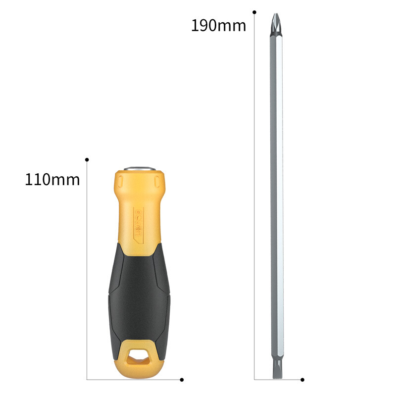 得力 DL626150S 两用螺丝刀 橡胶柄 6*150mm 1把(5把起订)