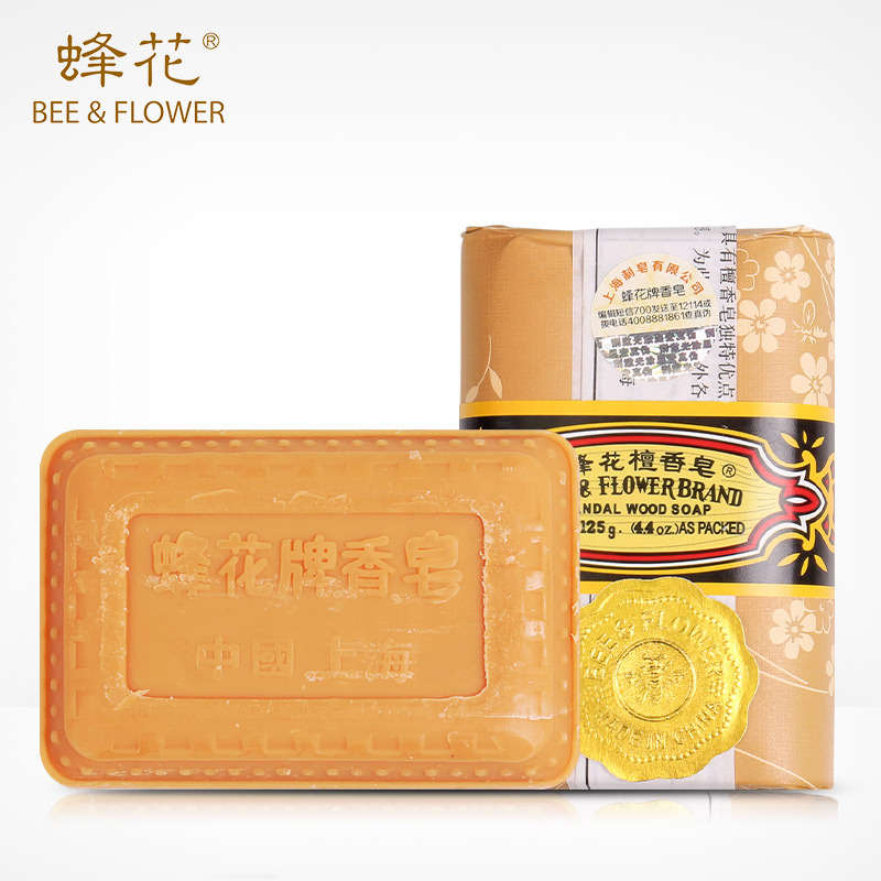 蜂花沐浴香皂125克*6块组合装 檀香皂*2+茉莉皂*2+玫瑰皂*2