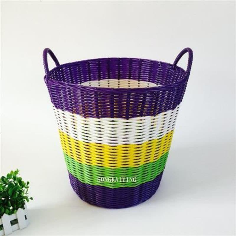 整理脏衣篮篓装置物篮栏搂箩脏衣桶篮丢脏衣筐大号匡放脏衣服收纳 XL特大号紫色主色多彩图片