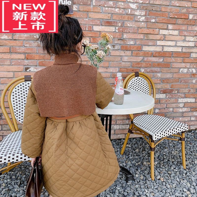 可莉允女童棉服冬装2022新款女大童时髦秋冬装儿童洋气网红披肩棉衣外套图片
