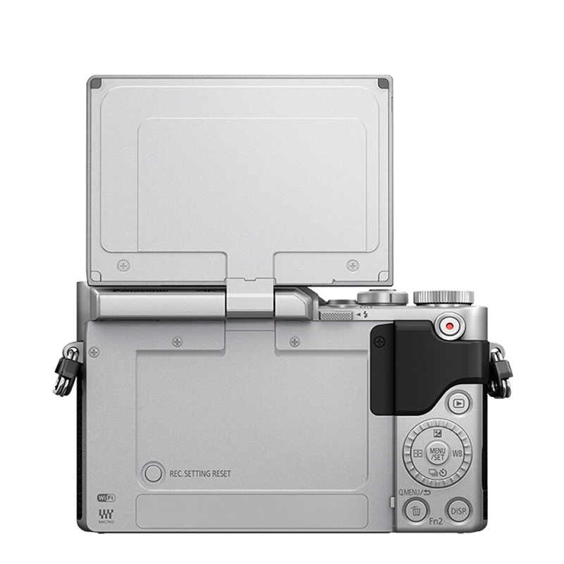 松下(Panasonic)GF9X微型单电套机(14-42mm电动镜头)4K美颜自拍神器、触摸翻转屏、WIFI传输 复古
