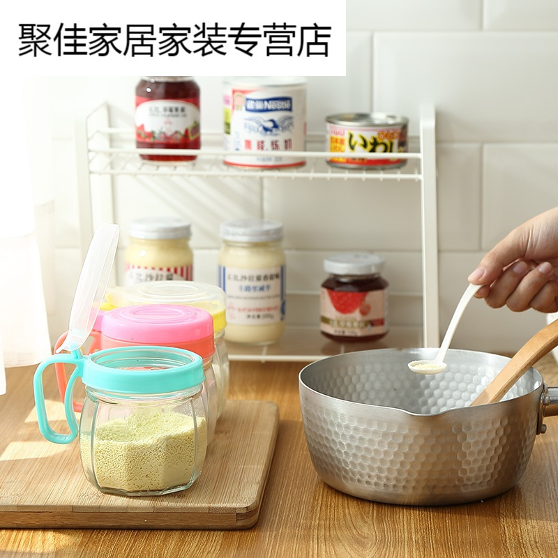 家柏饰(CORATED)厨房玻璃调味罐辣椒瓶鸡精罐收纳盒家用调料瓶佐料盒盐罐调料套装高清大图