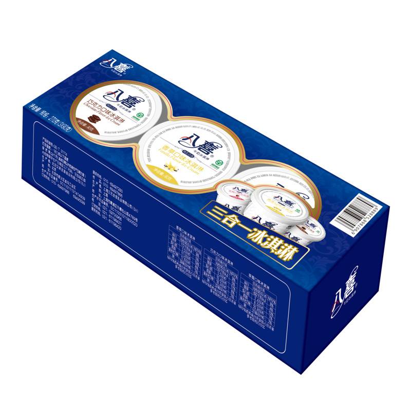 八喜 冰淇淋 三合一 混合口味 90g三杯 270g