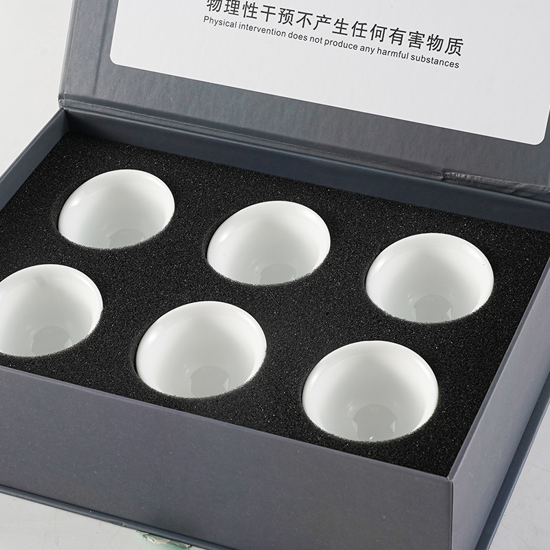 闪醇 微质子材料白酒提醇杯白釉陶瓷杯子提醇杯功能杯 6个/盒