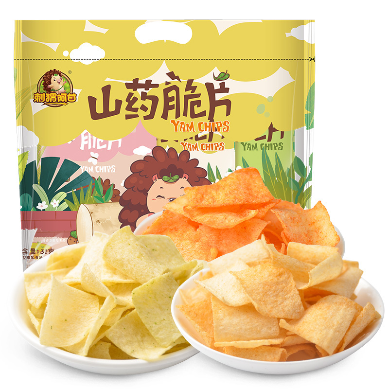 刺猬阿甘 网红山药脆片 麻辣香葱番茄口味组合装31g*3