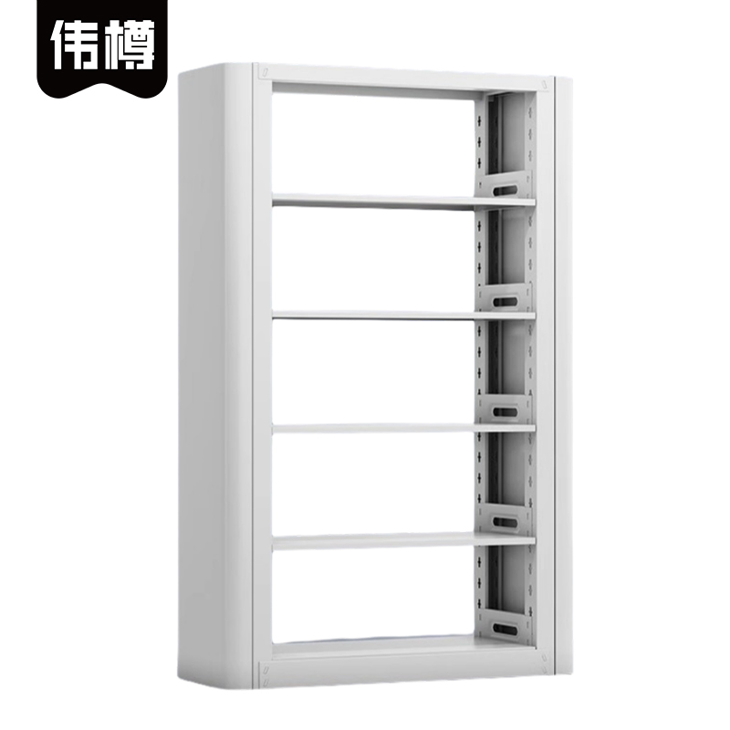 伟樽钢制书架单面五层100*30*200cm个高清大图
