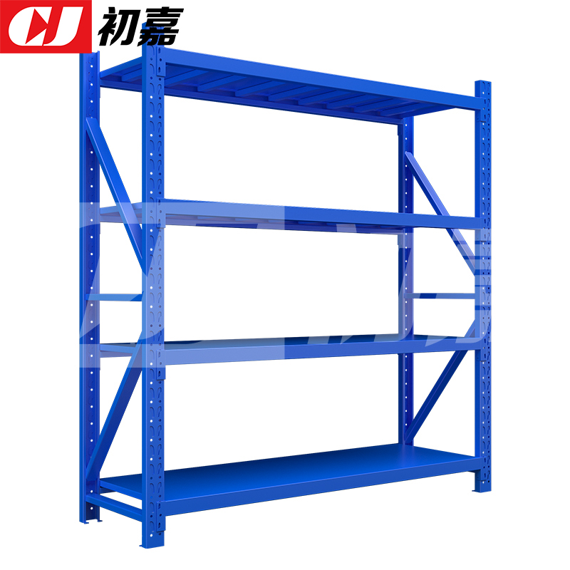 初嘉(CJ)仓储货架库房置物架中型货架蓝色主架2000*600*2000mm/200kg