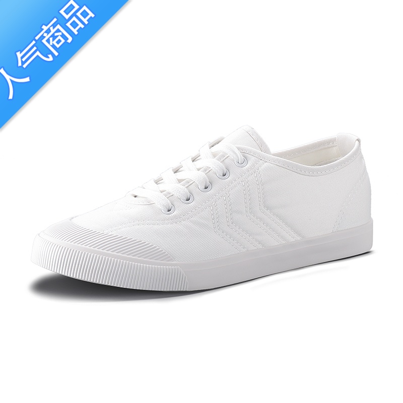 SUNTEK夏季女鞋新款帆布鞋低帮系带平底布鞋韩版百搭休闲板鞋透气小白鞋高清大图