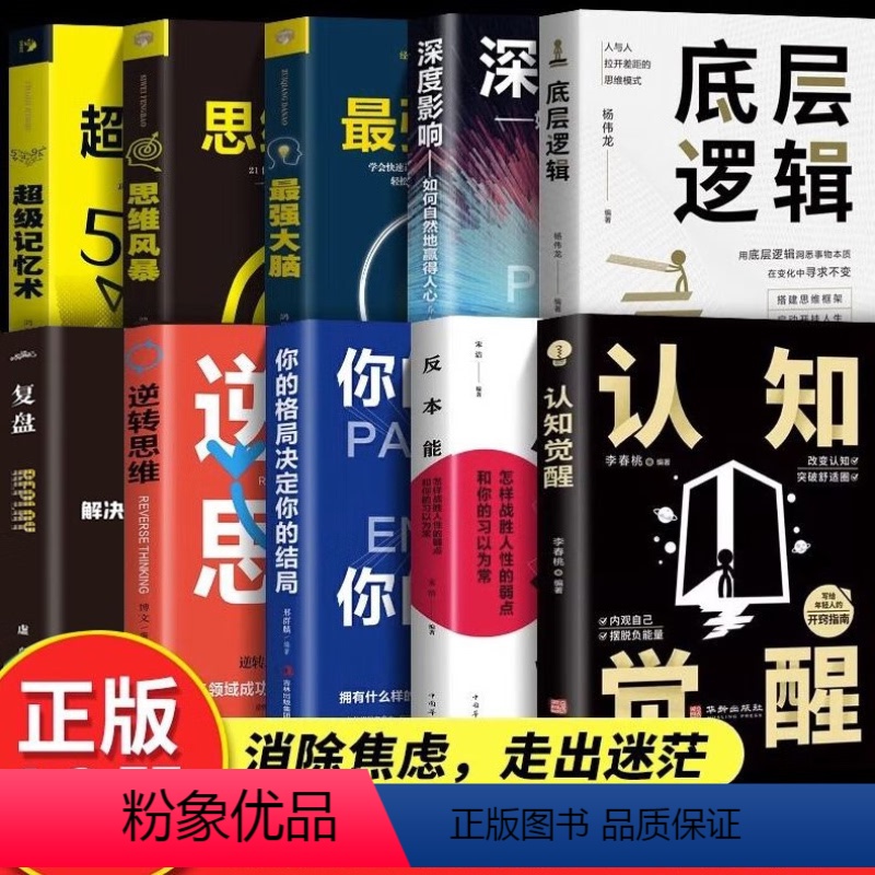 【全10册】打破认知局限 重塑自我人生 【正版】复盘+认知觉醒全2册 励志书籍 解决人生问题的自我引导法则提高工作效率高