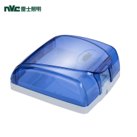 雷士照明NVC防水盒透明浴室卫生间墙壁插座防水罩86型防溅盒PVC开关电源插座防漏电安全保护盖板家用电工