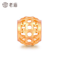 老庙黄金彩18K金Au750小菠萝转运珠挂件吊坠1010000043定价 送老婆送爱人送朋友 黄金吊坠送礼必备 0.49克