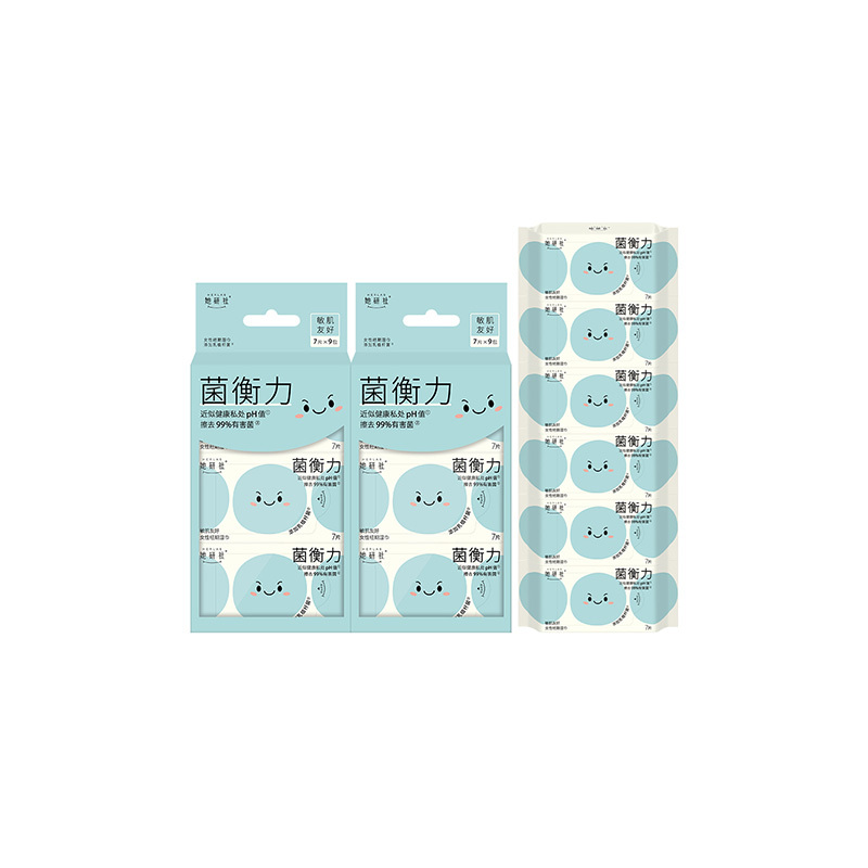 她研社 (Herlab) 经期护理湿巾7抽*9包*2提+赠7抽*6包