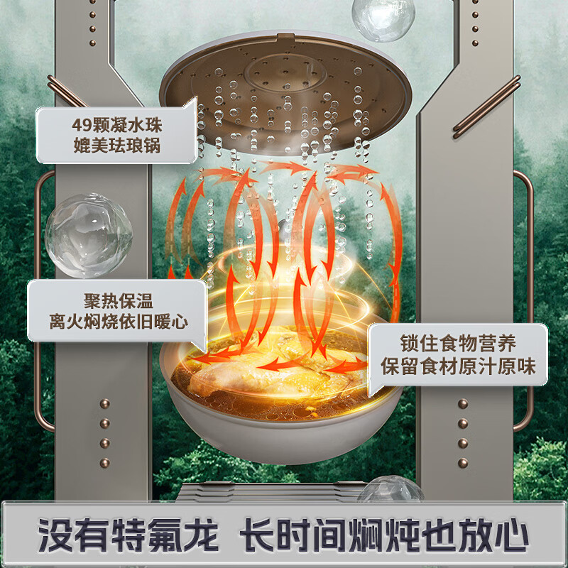 帝伯朗(TIBORANG) DBL-MDYBG02 零氟系列 摩登氧吧锅 32cm 爵士灰高清大图