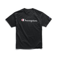 Champion 冠军 男女同款字母logo休闲圆领短袖T恤 美码偏大一码
