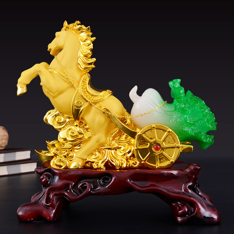 家柏饰(CORATED)马上发财生肖马摆件工艺品摆设大号家居装饰品创意办公室摆件