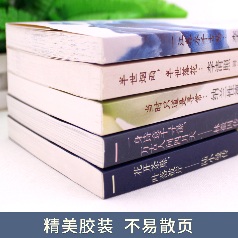 [正版]全5册 纳兰性德传+林徽因传+陆小曼传+李清照词传+李煜词传 民国才女作品传记现当代文学经典人物传记小说文集畅