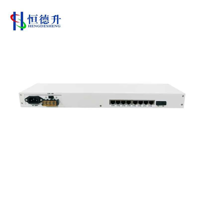 恒德升 运动/户外配件 8路离百兆网络光端机光口FC 20KM HDS-A059SBH600-OPT8FE-20 1对高清大图
