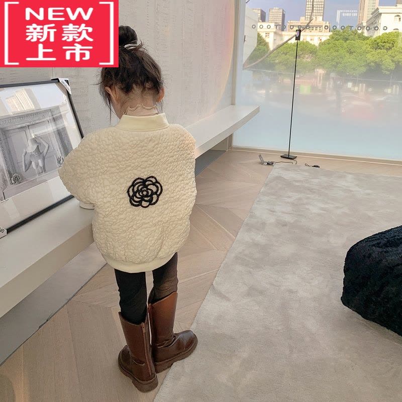 可莉允女童棉服冬季轻薄宝宝秋冬装2022新款棒球服休闲童装儿童夹棉外套图片