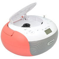 PANDA/熊猫CD-306蓝牙CD复读机手提桌面低音便携音响学习胎教教学收音机 红色