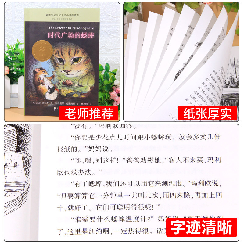 [正版]风到哪里去了 [正版]时代广场的蟋蟀升级版三年级必读经典书目国际大奖小说获奖作品7-14岁小学生三四年级老师阅读