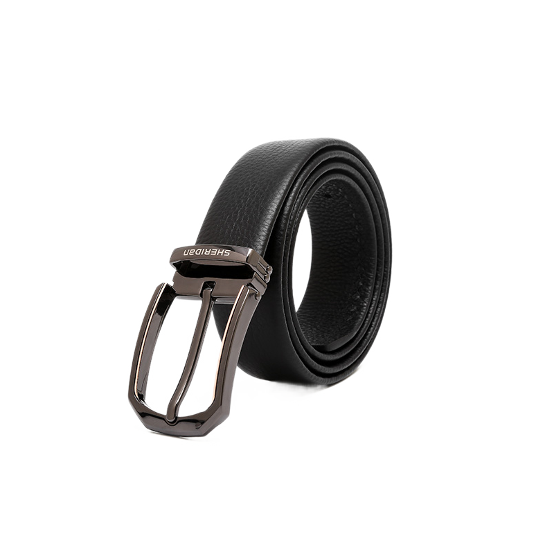 喜来登SHERIDAN 男士针扣头层牛皮皮带高清大图