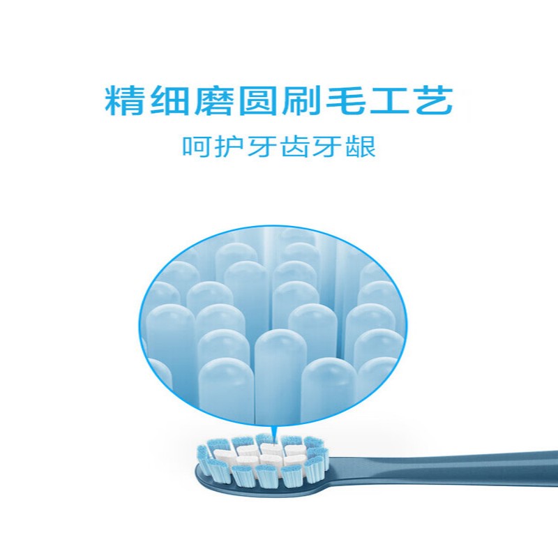 飞科(FLYCO)电动牙刷 男女款全自动声波震动软毛牙刷FT7105深海蓝高清大图