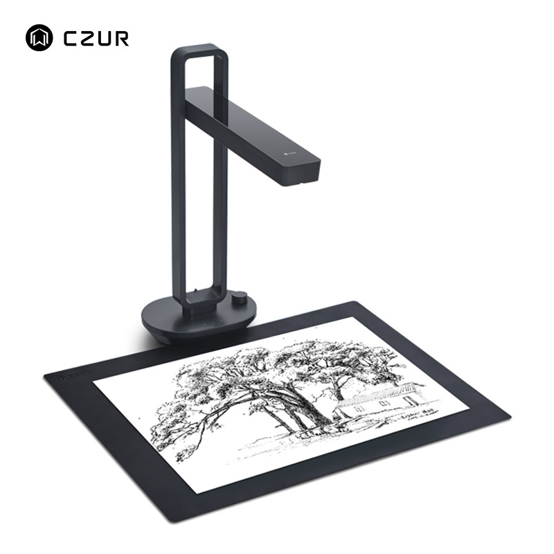 成者科技(CZUR)Aura智能扫描仪(桌面级)高清成册书籍高拍仪智能声控台灯高速AI文字识别自动检测扫描A3A4 黑色